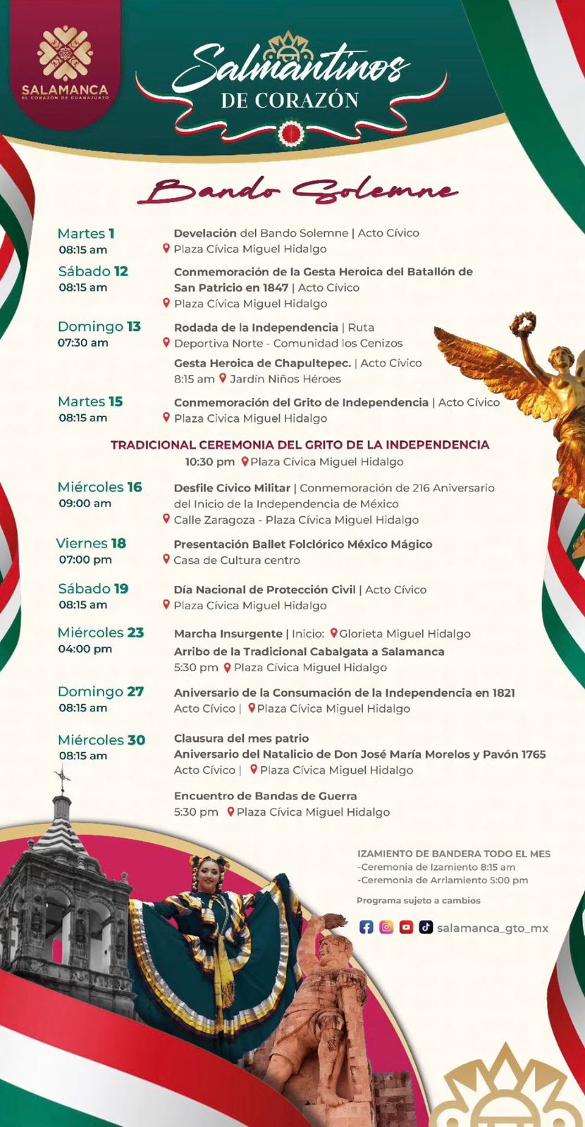 Evento Calendario Mes Septiembre